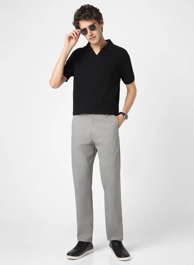 Urbano Fashion  Urbano Fashion Men's Light Blue Cotton Regular Fit Casual Chinos Trousers Stretch for Men | Best Price UAE